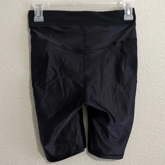 Lululemon Satin Shine Panelled High Rise Black Short 8” Smooth Quick Dry Soft - Picture 5 of 7